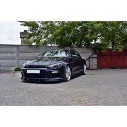 Накладка сплиттер на передний бампер на Volkswagen Scirocco III R